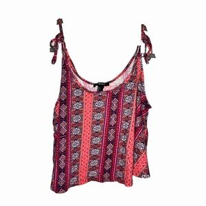 Flowy crop tank top. Size L.